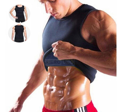 Imagen 5 de 5 de Faja Musculosa Camiseta Deportiva Reductora Sauna Hombre