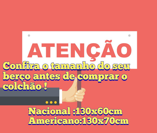 Imagem 5 de 5 de Colchão De Berço Infantil Ortobom 130x70cm Padrão Americano