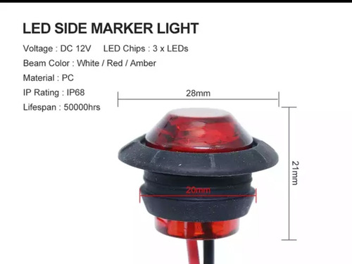 Imagen 3 de 3 de Luces Led Rojas Pequeñas De Señalizar Ideal Carros Proyectos