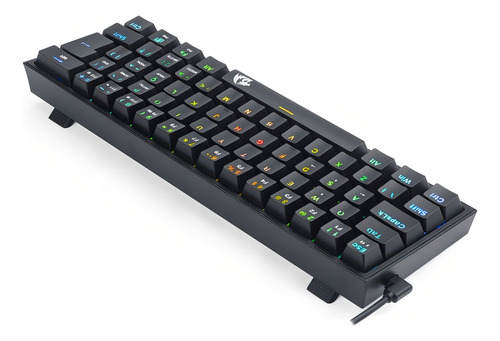 Teclado Redragon Fizz K617 Preto Rgb Qwerty Pt-brown Preto Português Brasil