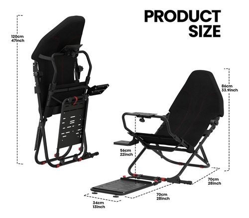 Simulador De Coche Plegable Y Ajustable Para G29 G920 Ps5 Ps