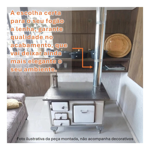 Kit 2 Canos 33cm Para Chaminé Fogão Lenha Galvanizado Ø110mm