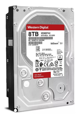 Disco duro interno Western Digital WD Red Plus WD80EFAX 8TB rojo