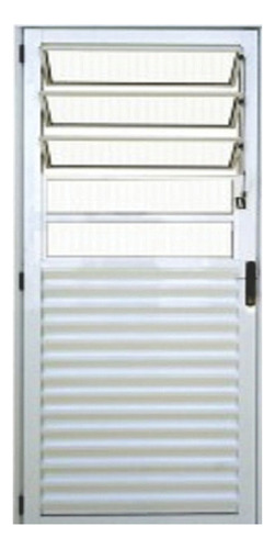Porta Basculante Alumínio Branco L25 2,10 X 0,80