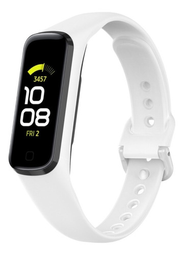 Pulseira Silicone Para Samsung Galaxy Fit 2 Sm-r220 - Branca