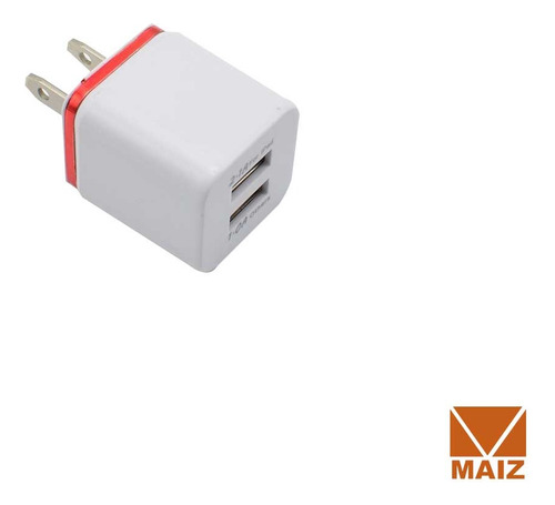 Adaptador Cubo Cargador 2.1a Pared 2 Puertos Usb Mayoreo