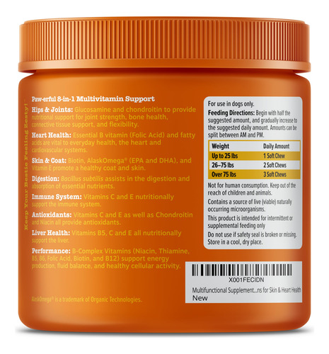 Tratamientos Multivitamínicos Para Perros Zesty Paws, Glucos