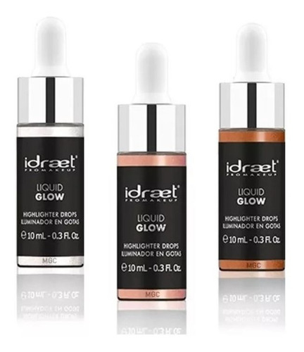 Imagen 3 de 3 de Idraet Maquillaje Iluminador Gotas Liquido Liquid Glow 10gr