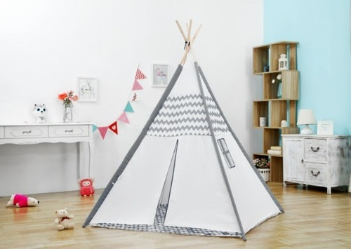 Carpa Infantil 120x150cm Teepe Blanco Gris Iplay