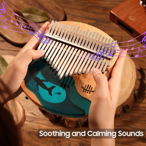 Hluru Kalimba Piano De Polegar 21 Teclas Faia