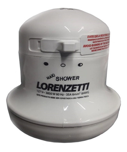 Regadera Eléctrica Maxi Shower 127 V Blanca Lorenzetti Color Blanco Potencia 3850 W
