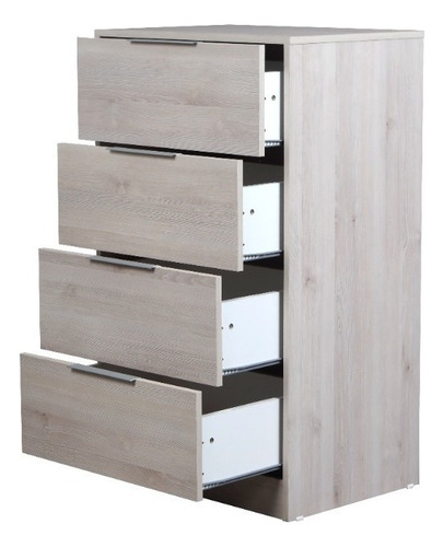 R2m Murano Cajonera Chifonier Comoda De 4 Cajones Melamina Touch 15mm Color Pino Aland