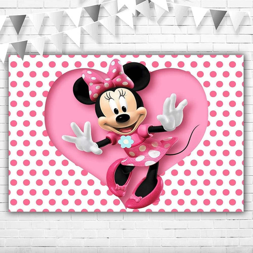 ~? Baby Shower Backdrop Minnie Mouse 5x3 Happy Birthday Minn