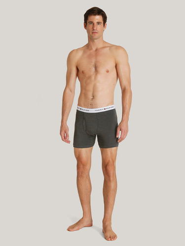 Pack De 3 Boxer Con Logo Gris Tommy Hilfiger