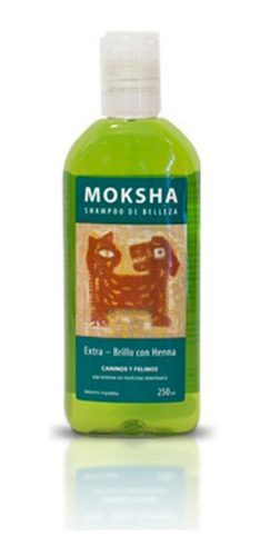 Shampoo Moksha De Belleza Con Henna Para Perros Y Gatos 250