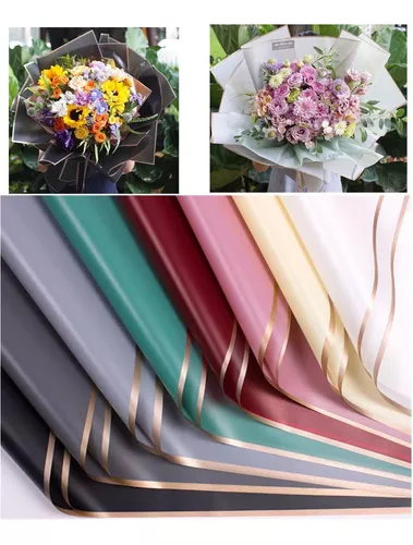 Papel Para Envolver Flores Xichen, 20 Unidades, 10 Colores