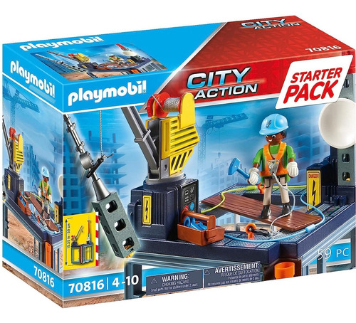 Playmobil 70816 Grua De Construccion Jugueteria El Pehuen