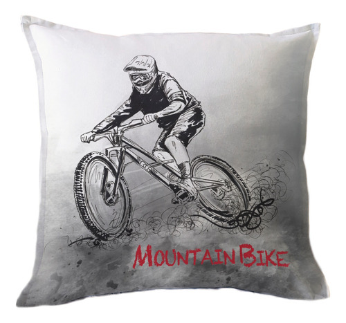 Funda Cojín 45x45 Estampado Mountain Bike