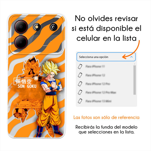 Funda Para Zte Dragon Ball Z Goku Super Saiyajin Anime Case