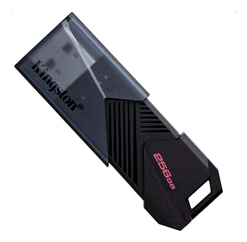 Unidad flash Kingston Onyx Datatraveler Exodia Dtx 256 Gb 3.2, color negro