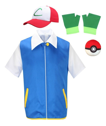 A Disfraz De Ash Ketchum Para Niños Fiesta De Halloween