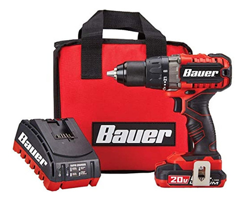 Bauer 20v Hypermax Lithium 1/2 In. Kit De Taladro/atornillad