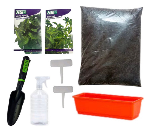 Kit Cultivo Aromáticas 1 - Huerta En Maceta Jardinera 