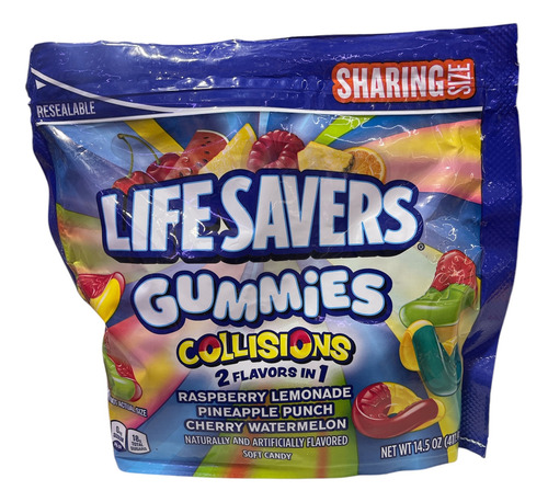 Life Saver Gummies Collisions Sabores Combinables Contenido 411g