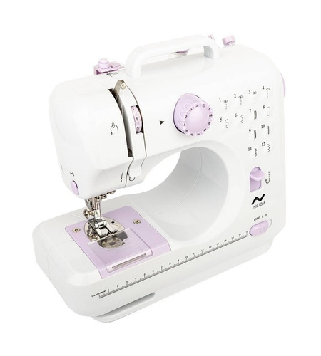 Maquina De Coser Mini Compacta Portable 12 Tipos De Puntada Color Blanco