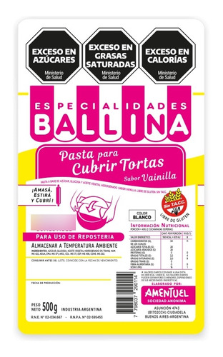 Pasta Para Cubrir Torta Ballina Vainilla Reposteria Belgrano