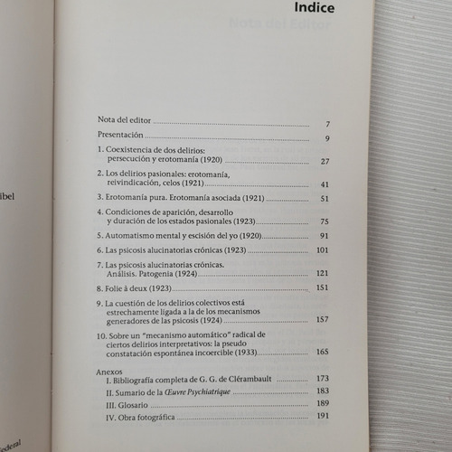 Automatismo Mental Paranoia Gaetan G De Clerambault Polemos (Usado)