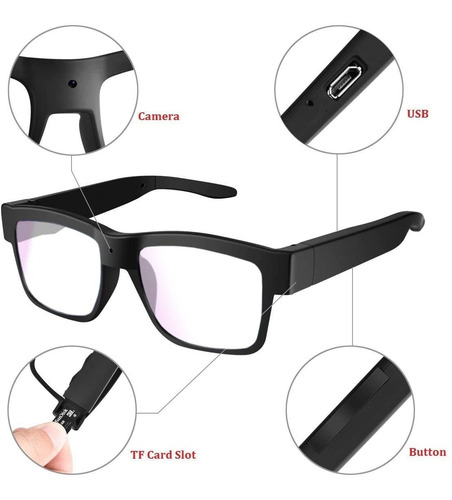 Imagen 2 de 3 de Lentes Sin Formula Con Camara Espia Nuevos Polarizados