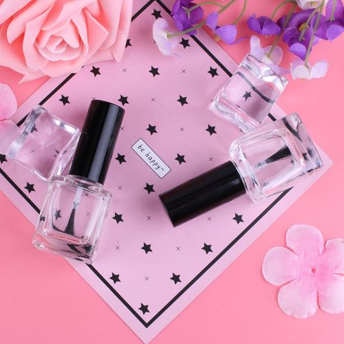 Gther 6pcs 15ml Empty Nail Polish Glass Bottles With Brush C