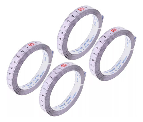 4 Cintas Métricas Adhesivas De Acero De 5 M/5.5 Yardas