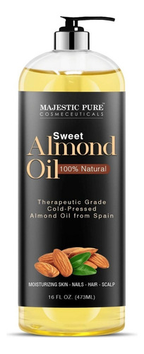 Aceite De Almendra Dulce Puro Majestic, Calidad Super Tripl