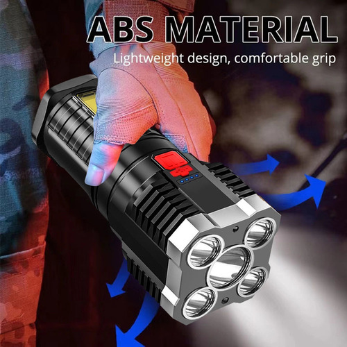 Linterna Led Recargable Usb De Alta Potencia 3pcs Potente