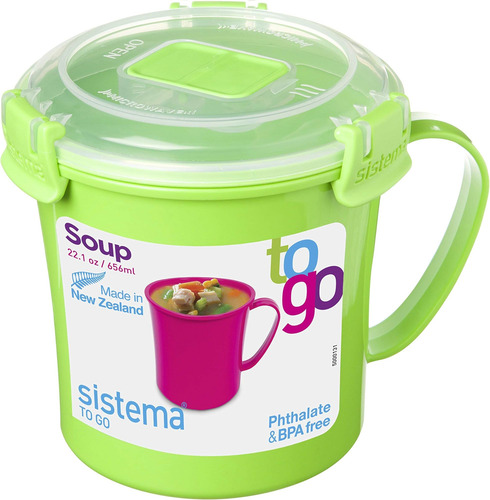 Taza De Sopa De Plástico Para Microondas Systema, 2,8 Tazas,