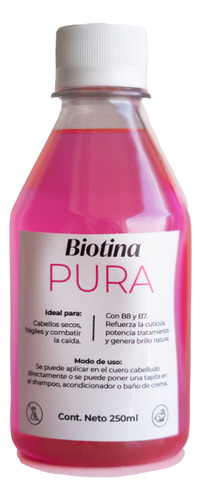 Biotina Pura X 250ml. Anti Caída Y Fortalecedora