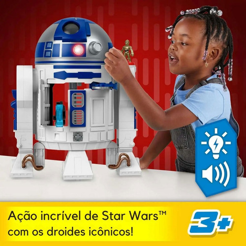 Boneco Gigante Star Wars R2d2 Som E Luz Imaginext
