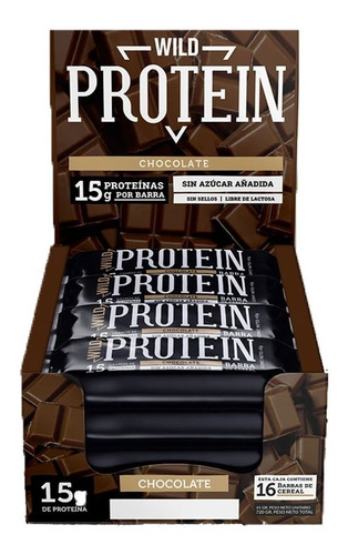 Wild Foods Wild Protein Barra De Proteína Sabor Chocolate 16 unidades