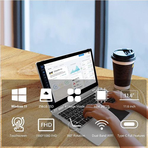 Laptop Con Windows, 2 En 1 Con Pantalla Táctil, Computadora