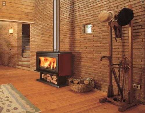Estufa Calefactor A Leña Bosca Gold 450 Bordó De 12,5 Kw