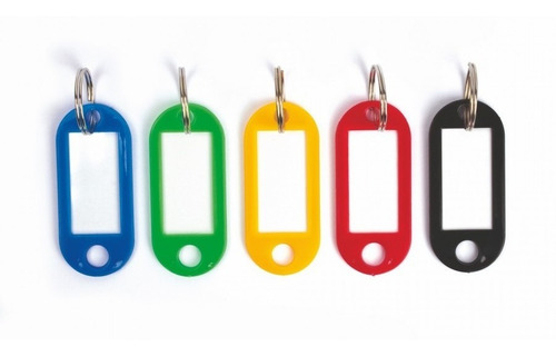 Imagen 2 de 6 de Llaveros Identificadores Porta Etiquetas Plástico X 100 Unid