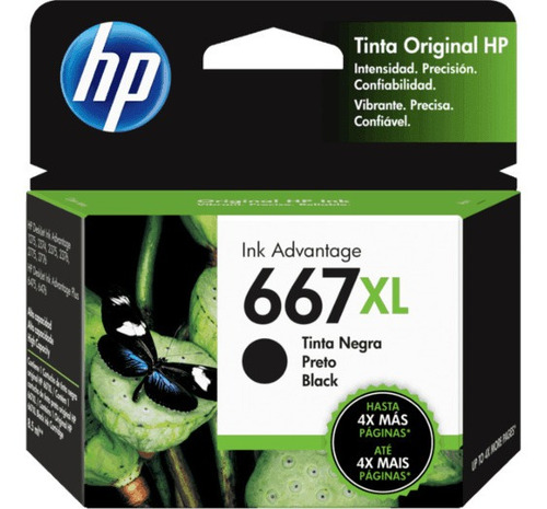 Cartucho Hp 667xl Preto 3ym81al