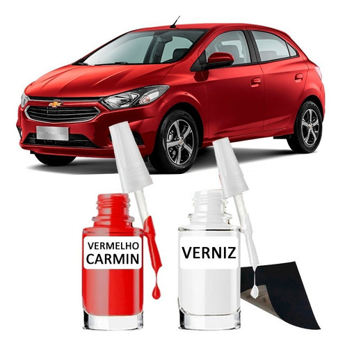 Tinta Tira Risco Automotivo Chevrolet  Vermelho Carmin