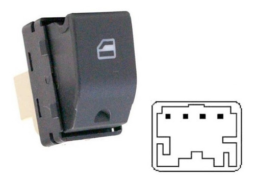 Interruptor Vidro Elétrico Fox 02/ Crossfox Spacefox Polo Gol Parati Saveiro G4/g5 02/ #dtc2132