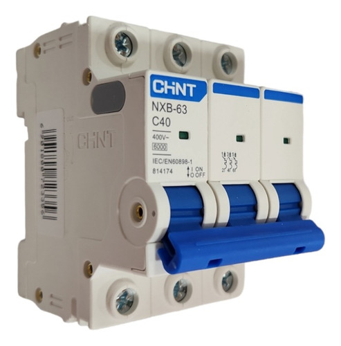 Interruptor Automático Trifásico 3x40a, 6ka Curva C, Chint
