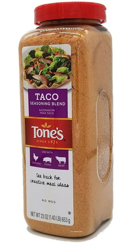 Sazonador Mezcla Fajita Seasoning Blend Tone's 653g American