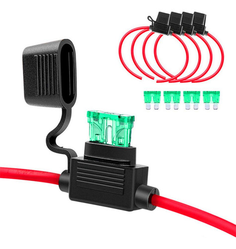 3 X 5 Portafusibles De 12 Awg Con Fusible De Cuchilla De 30