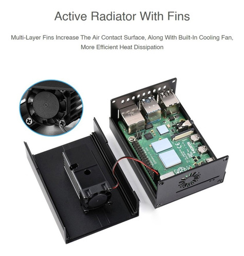 Case De Aluminio Para Raspberry Pi 4,